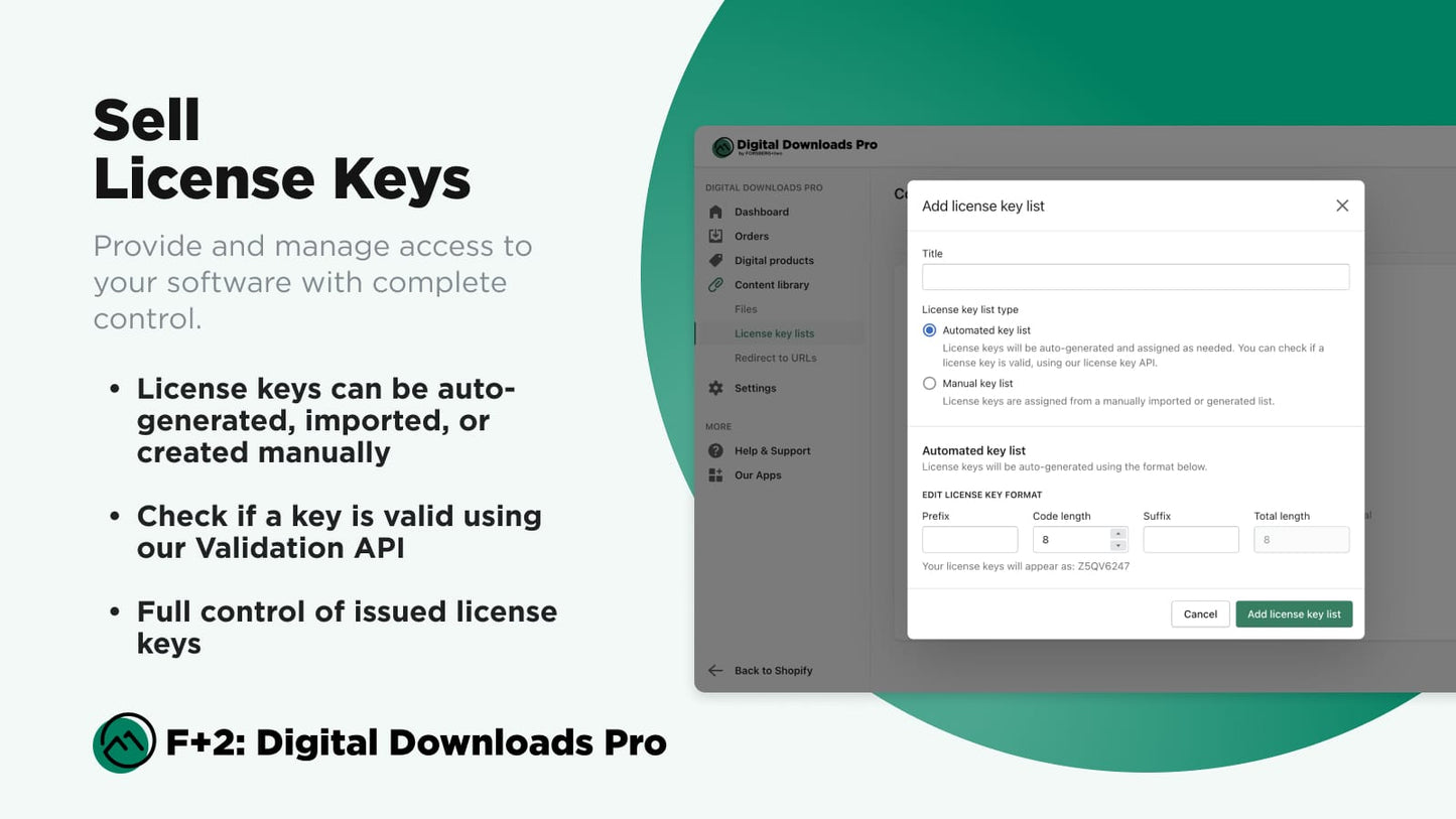 Sell license keys