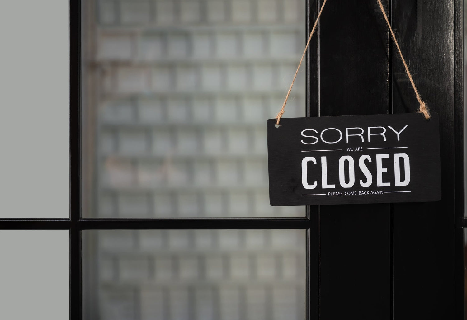 Closed sign
